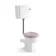 Hudson Traditional Low-Level Toilet With Cashmere Pink Seat & Pedestal Basin - Single Tap Hole