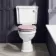 Hudson Traditional Toilet With Cashmere Pink Seat & Pedestal Basin Set - Double Tap Hole