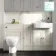 Monaco Chalk White Combination Vanity Basin and Seattle Toilet 1500mm