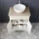 Lucia Chalk White Vanity With Oak Effect Top & Round Counter Top Basin 640mm
