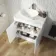 Trent Gloss White Vanity with Marble Top & Oval Counter Top Basin 800mm