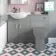 Quartz Stone Grey Basin Vanity and Back To Wall Toilet Unit 1150mm