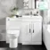 Avon Gloss White Combination Vanity Basin and Aruba Toilet 1100mm