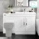 Avon Gloss White Basin Vanity and Back To Wall Unit 1300mm
