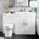 Avon Gloss White Combination Vanity Basin and Miami Toilet 1300mm