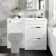 Avon Gloss White Basin Vanity Drawer and Back To Wall Unit 1100mm - Right Handed