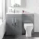 Avon Stone Grey Combination Vanity Basin and Atlanta Toilet 1100mm - Left Handed