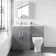 Avon Stone Grey Combination Vanity Basin and Atlanta Toilet 1100mm - Left Handed