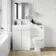 Trent Gloss White Combination Vanity Basin and Atlanta Toilet 1100mm - Left Handed