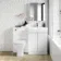 Trent Gloss White Combination Vanity Basin and Atlanta Toilet 1100mm - Right Handed