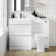 Trent Gloss White Combination Basin Drawer and Atlanta Toilet 1100mm - Left Handed
