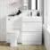 Trent Gloss White Combination Basin Drawer and Atlanta Toilet 1100mm - Right Handed