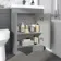 Trent Stone Grey Combination Vanity Basin and Miami Toilet 1100mm