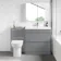 Trent Stone Grey Combination Basin Drawer and Aruba Toilet 1300mm