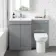 Trent Stone Grey Combination Vanity Basin and Aruba Toilet 1100mm - Left Handed