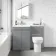 Trent Stone Grey Combination Vanity Basin and Aruba Toilet 1100mm - Left Handed