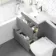 Trent Stone Grey Combination Basin Drawer and Atlanta Toilet 1100mm - Left Handed