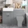 Harper Stone Grey Basin Vanity with Marble Top & Back To Wall Unit 1200mm