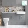 Harper Stone Grey Combination Vanity Basin with Marble Top & Atlanta Toilet 1500mm