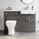 Harper Charcoal Elm Combination Vanity Basin and Atlanta Toilet 1200mm - Right Handed