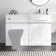 Foster Gloss White Basin Vanity With Back To Wall Unit 1200mm - Right Handed