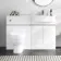 Foster Gloss White Combination Vanity Basin and Seattle Toilet 1200mm - Right Handed