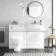 Foster Gloss White Combination Vanity Basin and Seattle Toilet 1200mm - Right Handed