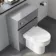 Foster Stone Grey Back To Wall Unit and Denver Toilet