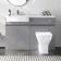 Foster Stone Grey Combination Vanity Basin and Atlanta Toilet 1200mm - Left Handed