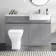Foster Stone Grey Combination Vanity Basin and Atlanta Toilet 1200mm - Right Handed