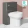Bali Curved Tungsten Grey Slimline Back To Wall Unit and Denver Toilet