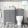 Bermuda Dove Grey Combination Vanity Basin and Seattle Toilet 1100mm