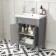 Bermuda Dove Grey Combination Vanity Basin and Seattle Toilet 1100mm