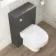 Bermuda Graphite Grey Combination Vanity Basin and Seattle Toilet 1100mm