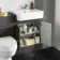 Monaco Graphite Grey Combination Vanity Basin and Seattle Toilet 1200mm