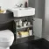 Monaco Graphite Grey Combination Vanity Traditional Basin and Seattle Toilet 1200mm