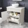 Lucia Chalk White Vanity with Marble Top & Round Counter Top Basin 840mm