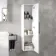 Avon Gloss White Wall Hung Tall Cabinet 1200x300mm - Black Accents