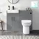 Harper Stone Grey Combination Vanity Basin & Aruba Toilet 1000mm - Black Accents