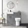 Harper Stone Grey Combination Vanity Basin & Aruba Toilet 1000mm - Black Accents