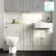 Monaco Chalk White Combination Vanity Basin with Marble Top and Seattle Toilet 1500mm