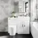 Avon Gloss White Combination Vanity Basin and Boston Toilet 1100mm