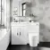 Avon Gloss White Combination Vanity Basin and Boston Toilet 1100mm - Left Handed