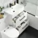 Avon Gloss White Combination Basin Drawer and Boston Toilet 1100mm - Black Accents
