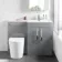 Avon Stone Grey Combination Vanity Basin and Boston Toilet 1100mm - Right Handed