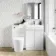 Trent Gloss White Combination Vanity Basin and Boston Toilet 1100mm - Right Handed