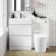 Trent Gloss White Combination Basin Drawer and Boston Toilet 1100mm - Left Handed
