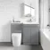 Trent Stone Grey Combination Vanity Basin and Boston Toilet 1100mm - Right Handed