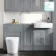 Monaco Dove Grey Combination Vanity Basin and Boston Toilet 1500mm