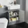 Monaco Dove Grey Combination Vanity Traditional Basin and Boston Toilet 1200mm